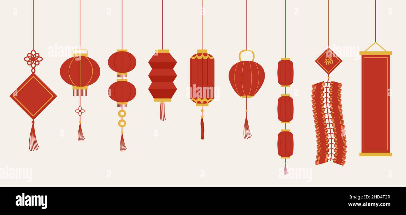 chinese new year hanging lantern