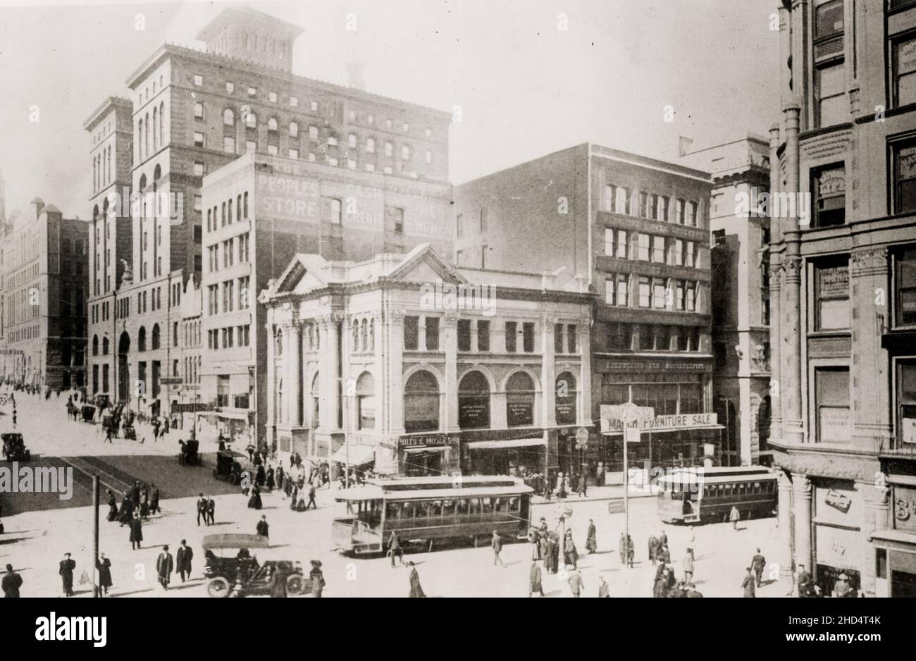 Vintage early 20th century press photograph Financial District, Omaha