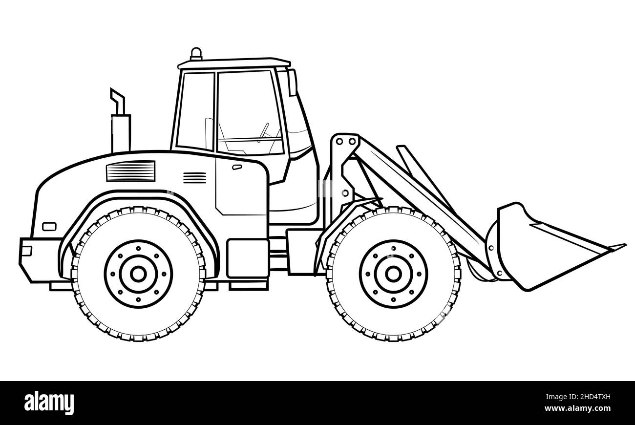 Loader Machine Drawing Loader machine vector stock illustration Stock Vector Image & Art - Alamy