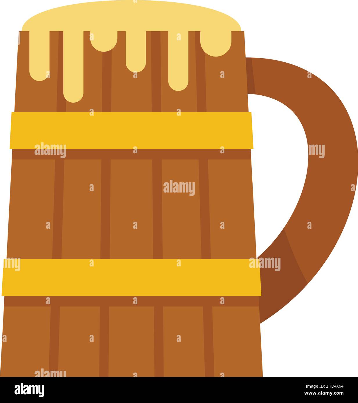 Sauna beer mug icon. Flat illustration of sauna beer mug vector icon isolated on white background Stock Vector