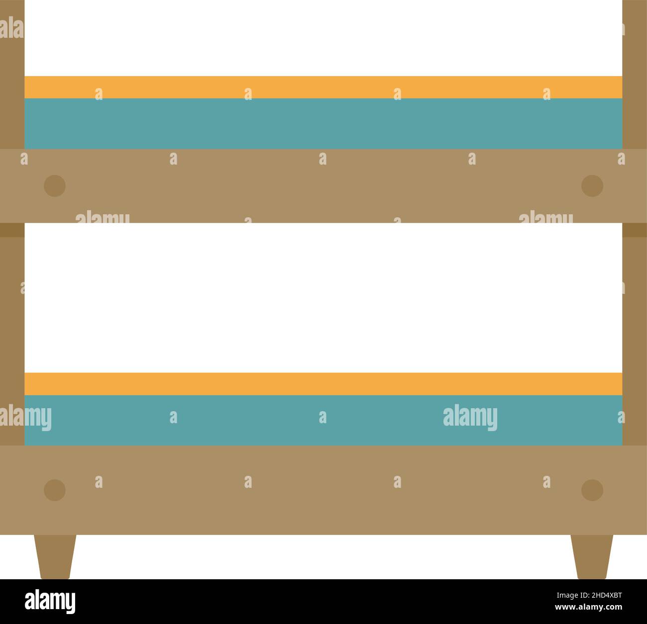 Home bunk bed icon. Flat illustration of home bunk bed vector icon ...