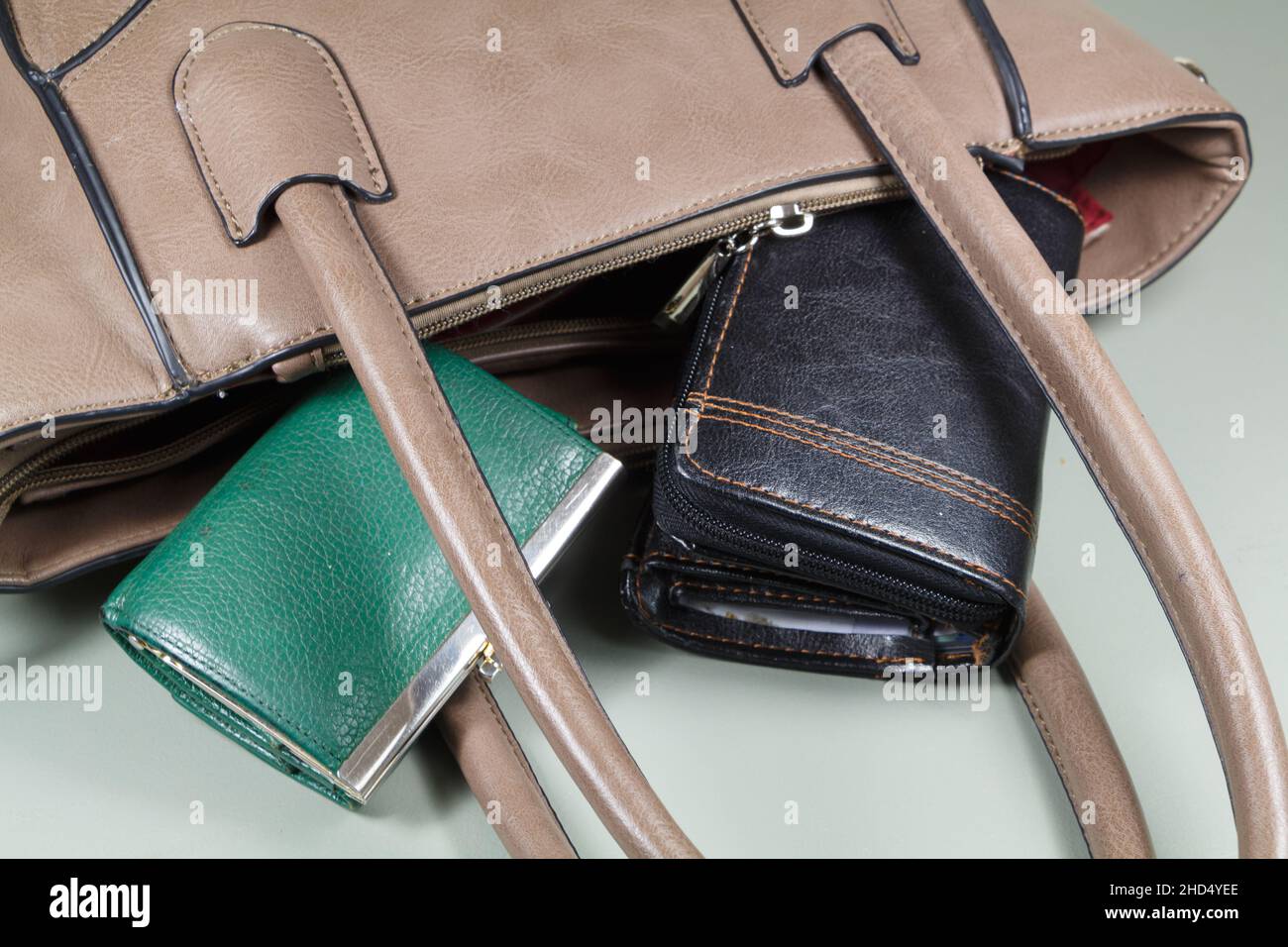 black and green purse