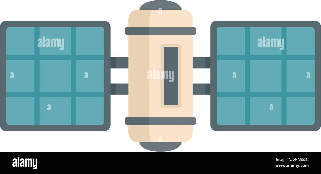 Space satellite icon. Flat illustration of space satellite vector icon ...