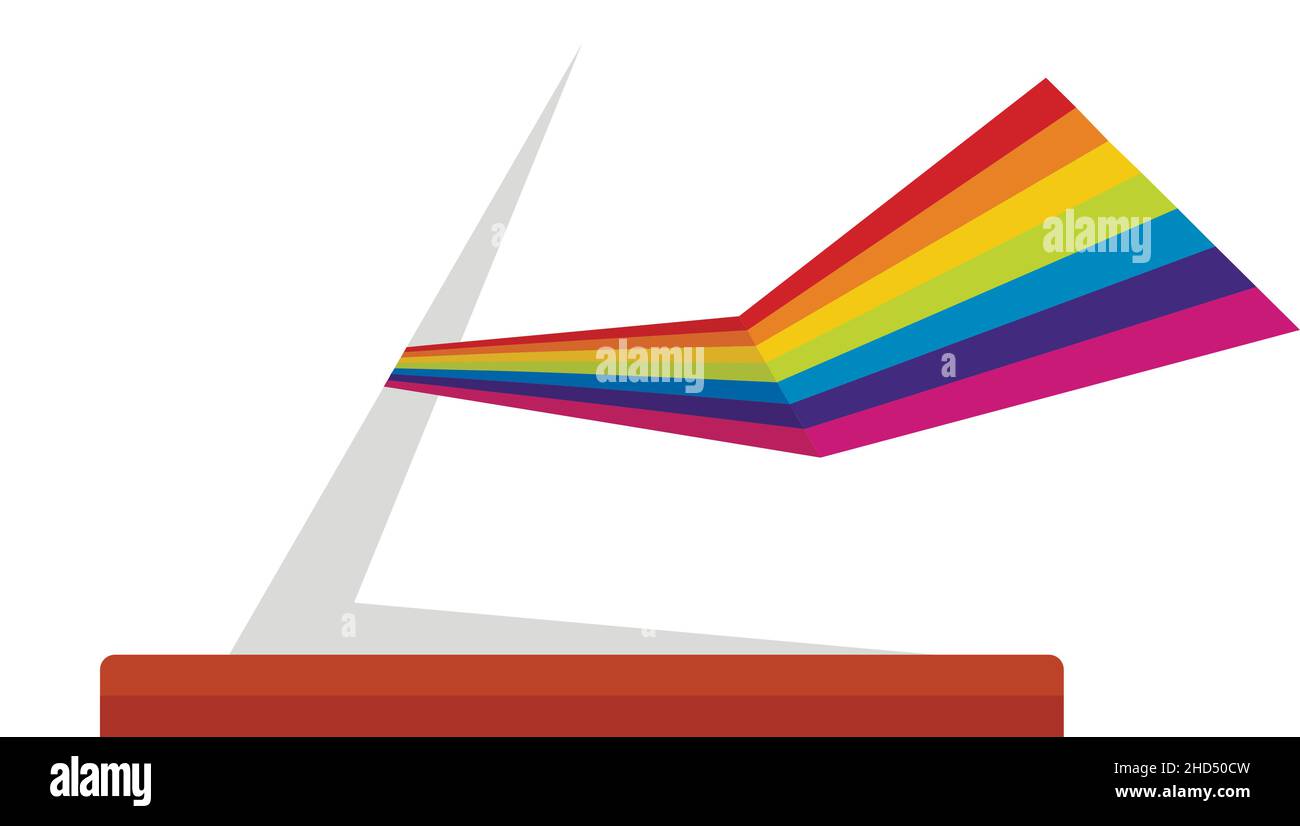 Light dispersion icon. Flat illustration of light dispersion vector ...