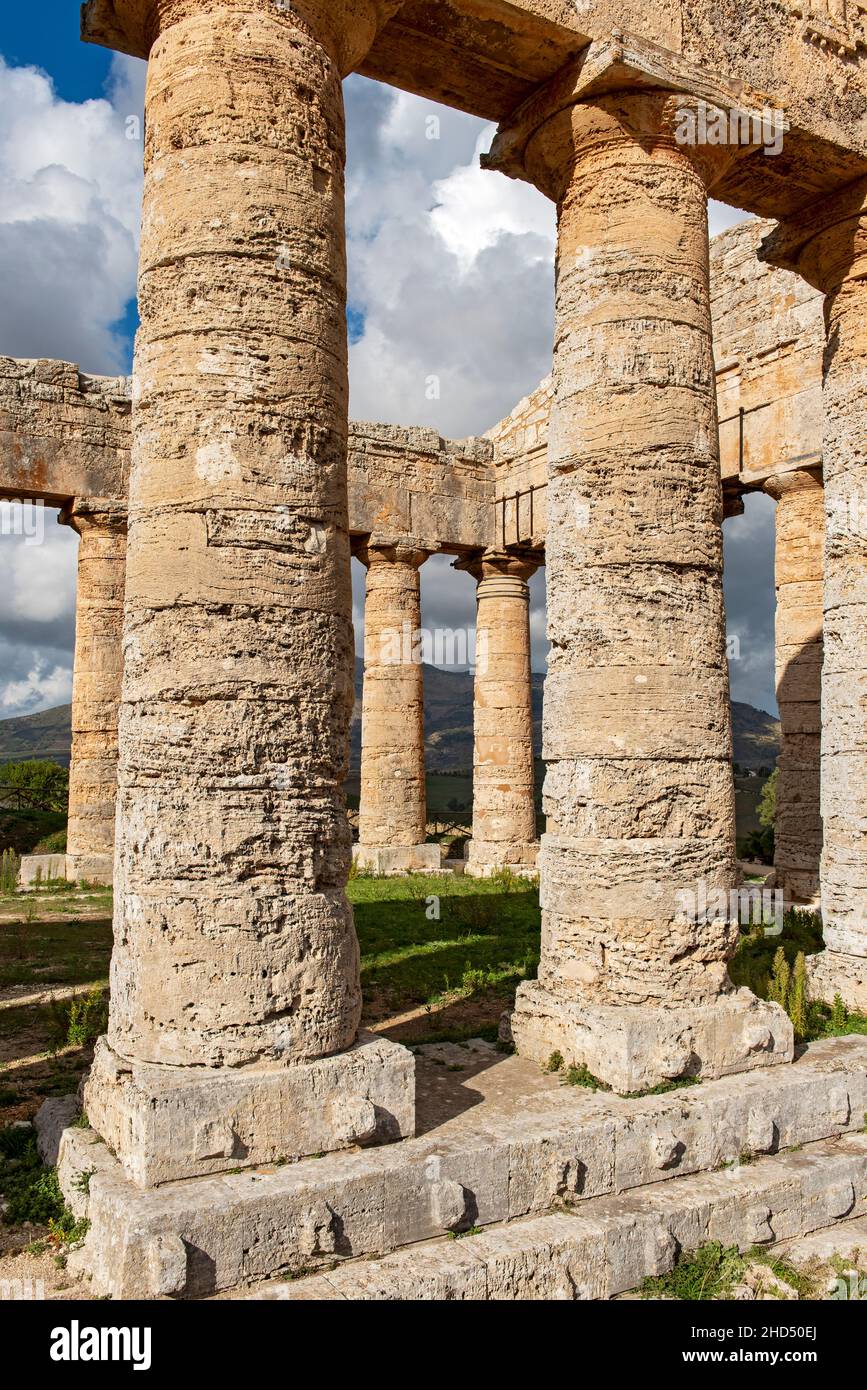 Temple of Segesta, Sicily, Italy Stock Photo