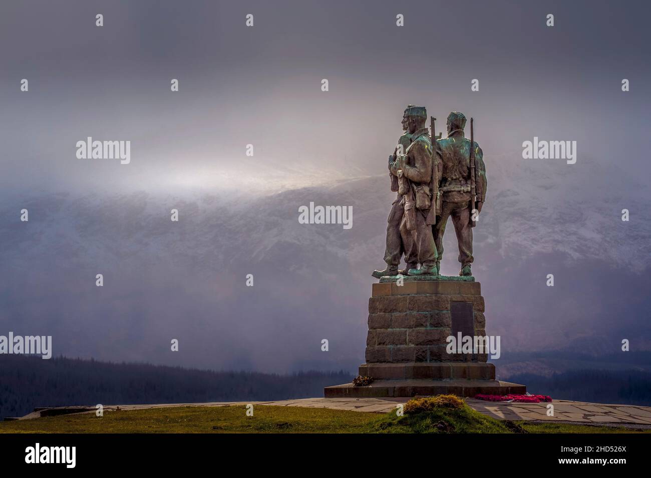 The Commando Memorial at Spean Bridge in the Highlands. Stock Photo