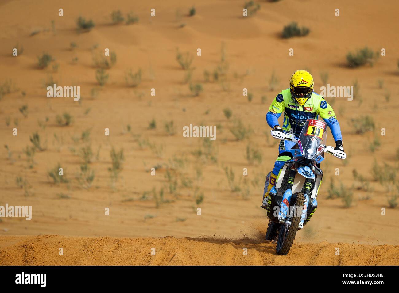 10 Michek Martin (cze), Orion - Moto Racing Group, KTM 450 Rally Factory Replica, Moto, action during the Stage 2 of the Dakar Rally 2022 between Hail and Al Artawiya, on January 3rd 2022 in Al Artawiya, Saudi Arabia - Photo: Julien Delfosse/DPPI/LiveMedia Stock Photo