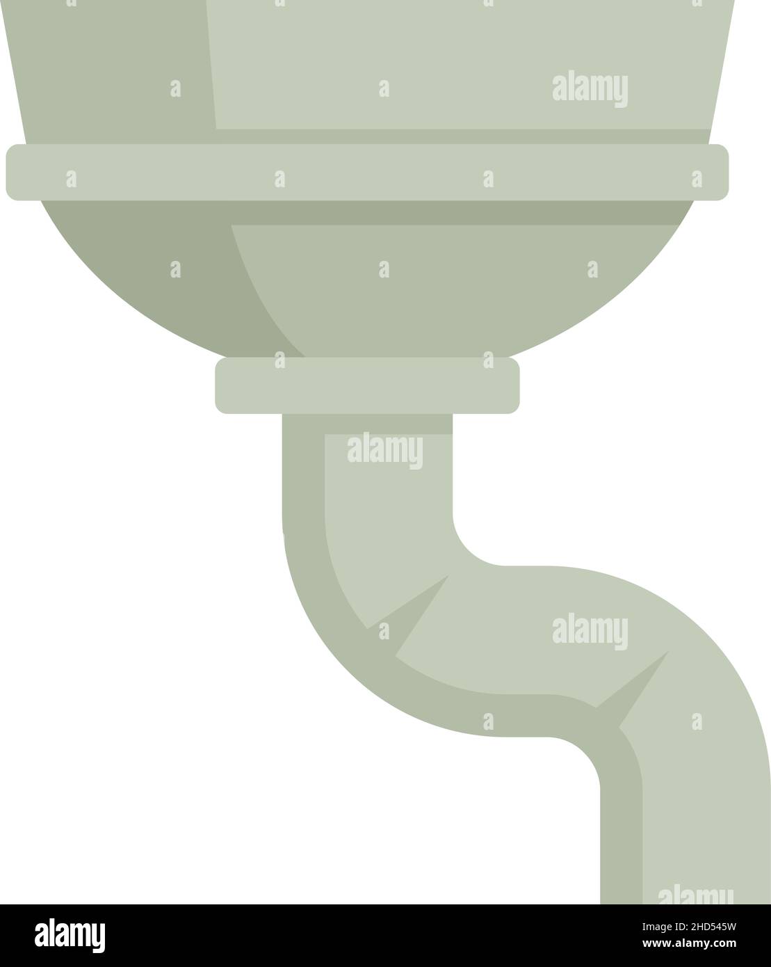 Concrete gutter icon. Flat illustration of concrete gutter vector icon ...
