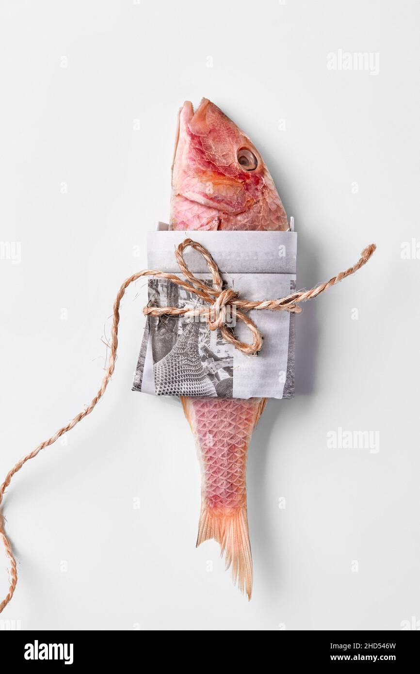 Fish Wrapped In Newspaper Mafia