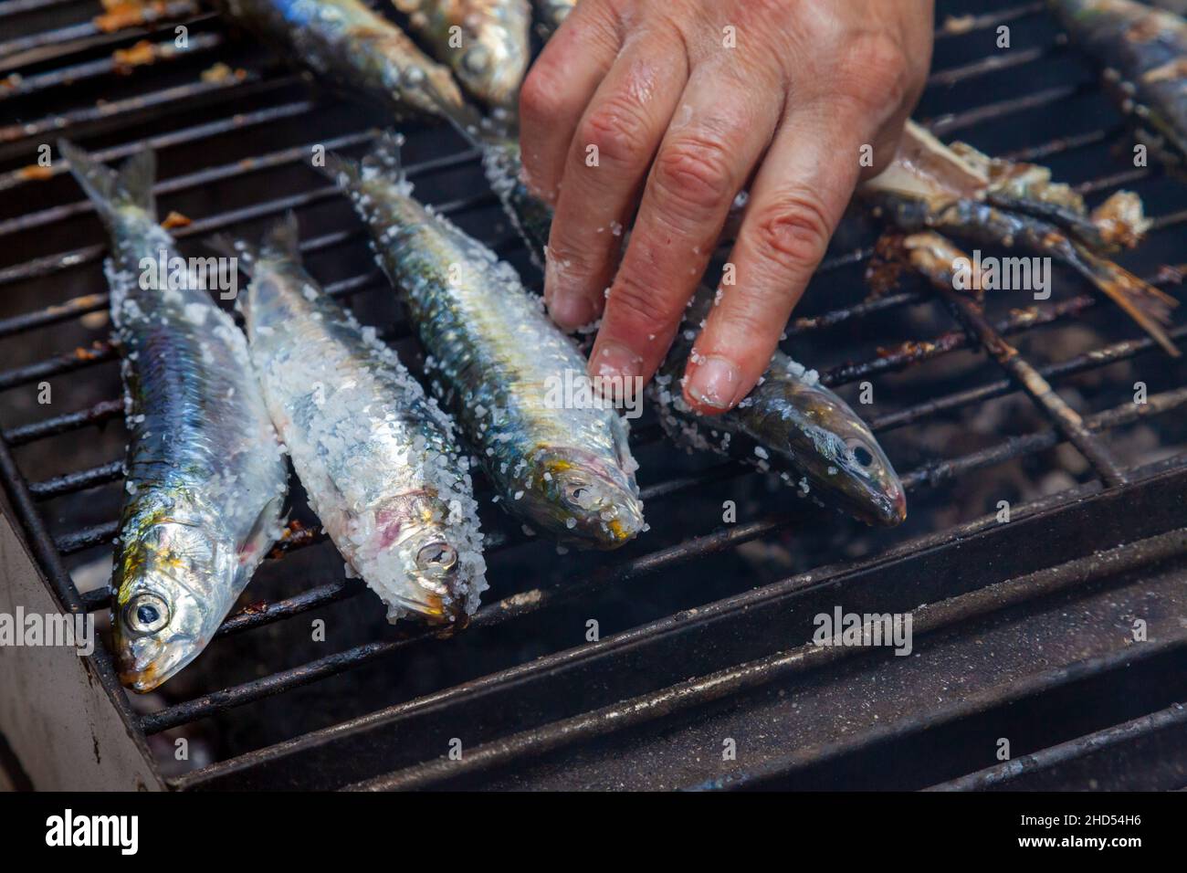 Grilled Sardines, Lisbon, Portugal, South West Europe Stock Photo Alamy