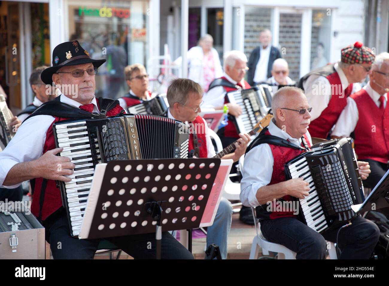 Music in the streets  of the town of Kolding on the south central part of the Jutland 2017 Stock Photo