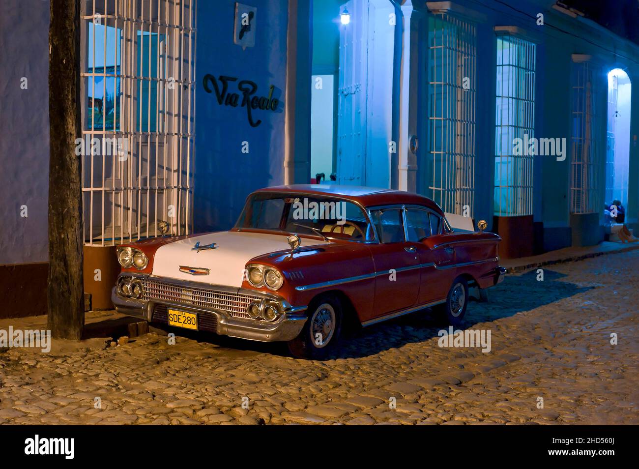 Classic American cars in Trinidad Stock Photo - Alamy