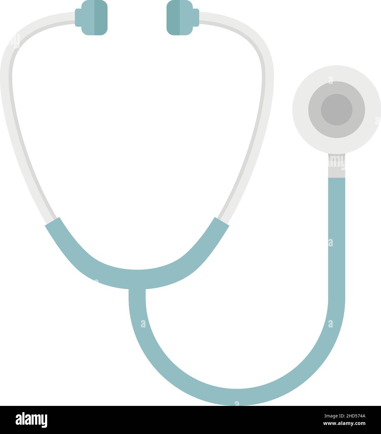 Stethoscope icon. Flat illustration of stethoscope vector icon isolated ...