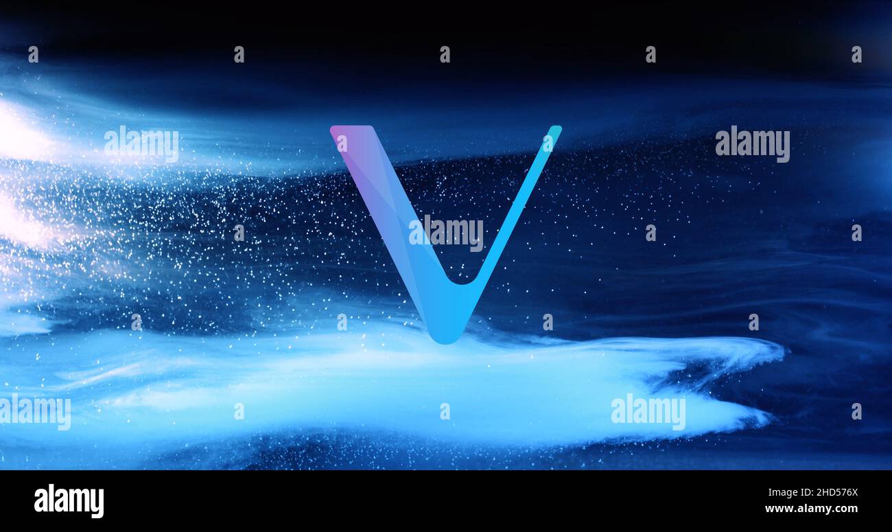 VeChain VET Cryptocurrency. Solana coin growth chart on the exchange, chart  Stock Photo - Alamy