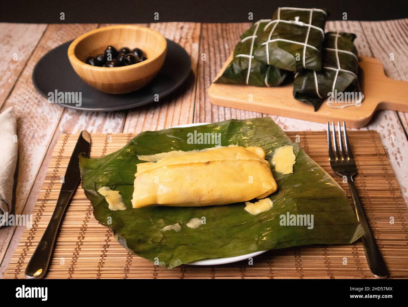 Hallaca on the table, the traditional dish of Venezuelan Christmas ...