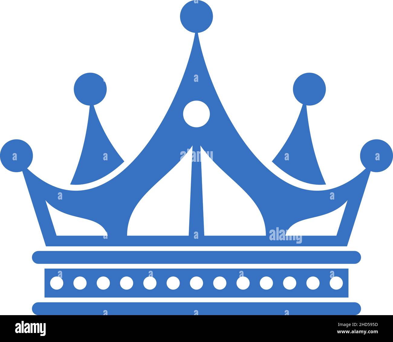Decorative crown. Majestic symbol. Monarch nobility emblem Stock Vector