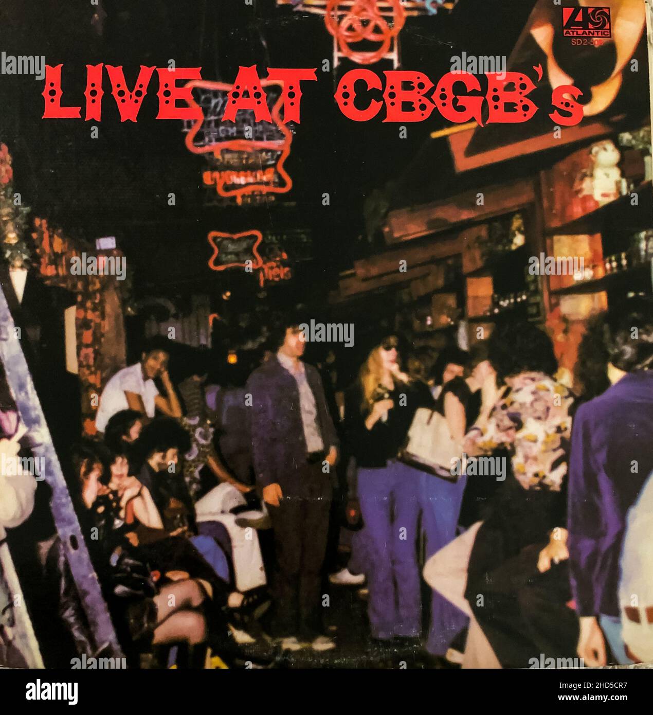 New York, NY, Punk Rock Anthology Album Cover, 'Live at CBGB's' punks, YOUTH CULTURE 1970s, classic rock vinyl albums, vintage covers Stock Photo