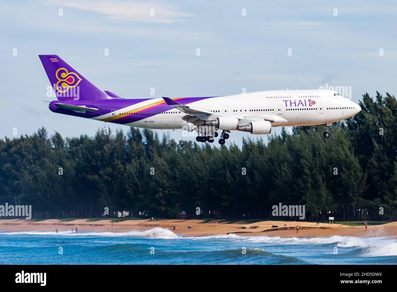  Phuket, Thailand - November 24, 2013: Thai Airways passenger plane at Motiv 