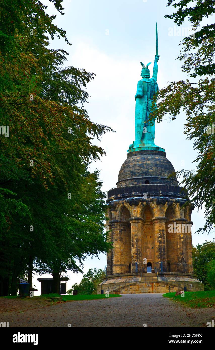 Hermann monument by Ernst von Bandel near Detmold, Teutoburg Forest, North Rhine-Westphalia, Germany Stock Photo