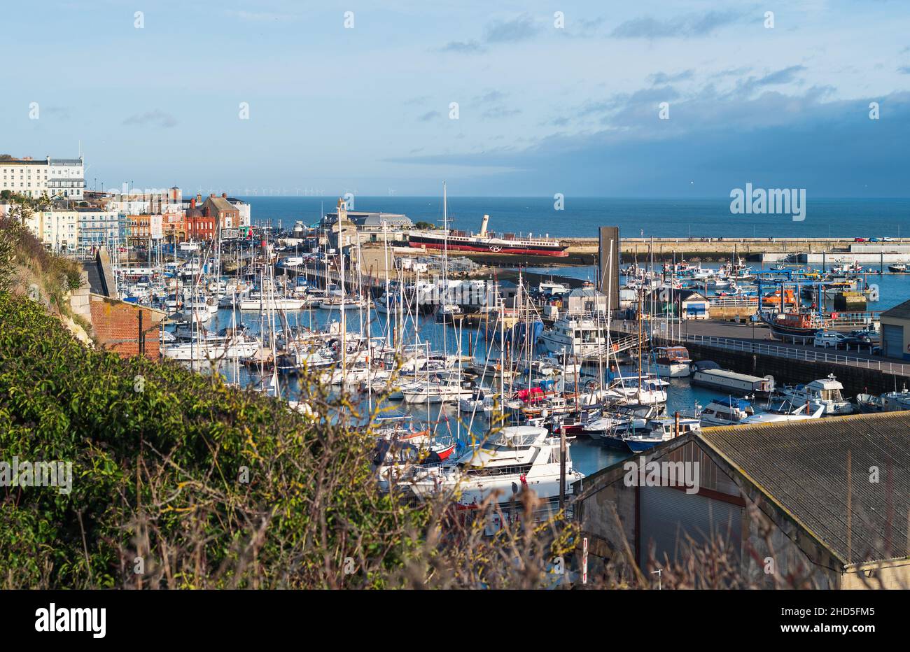 Ramsgate, England Dec 31 2021 Ramsgate Royal Harbour seen from the