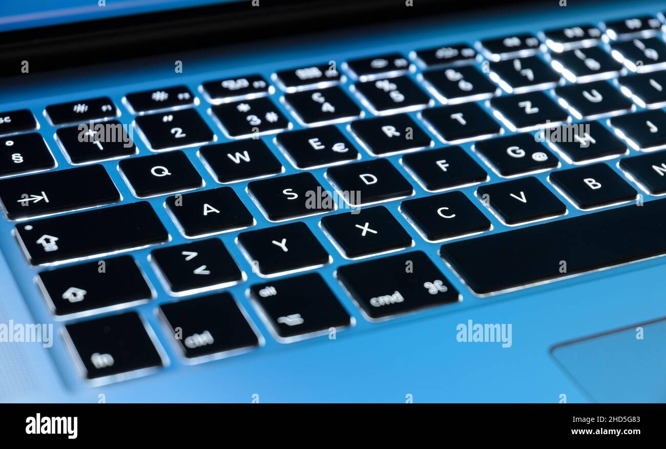 Keyboard buttons of a MacBook Pro Stock Photo Alamy
