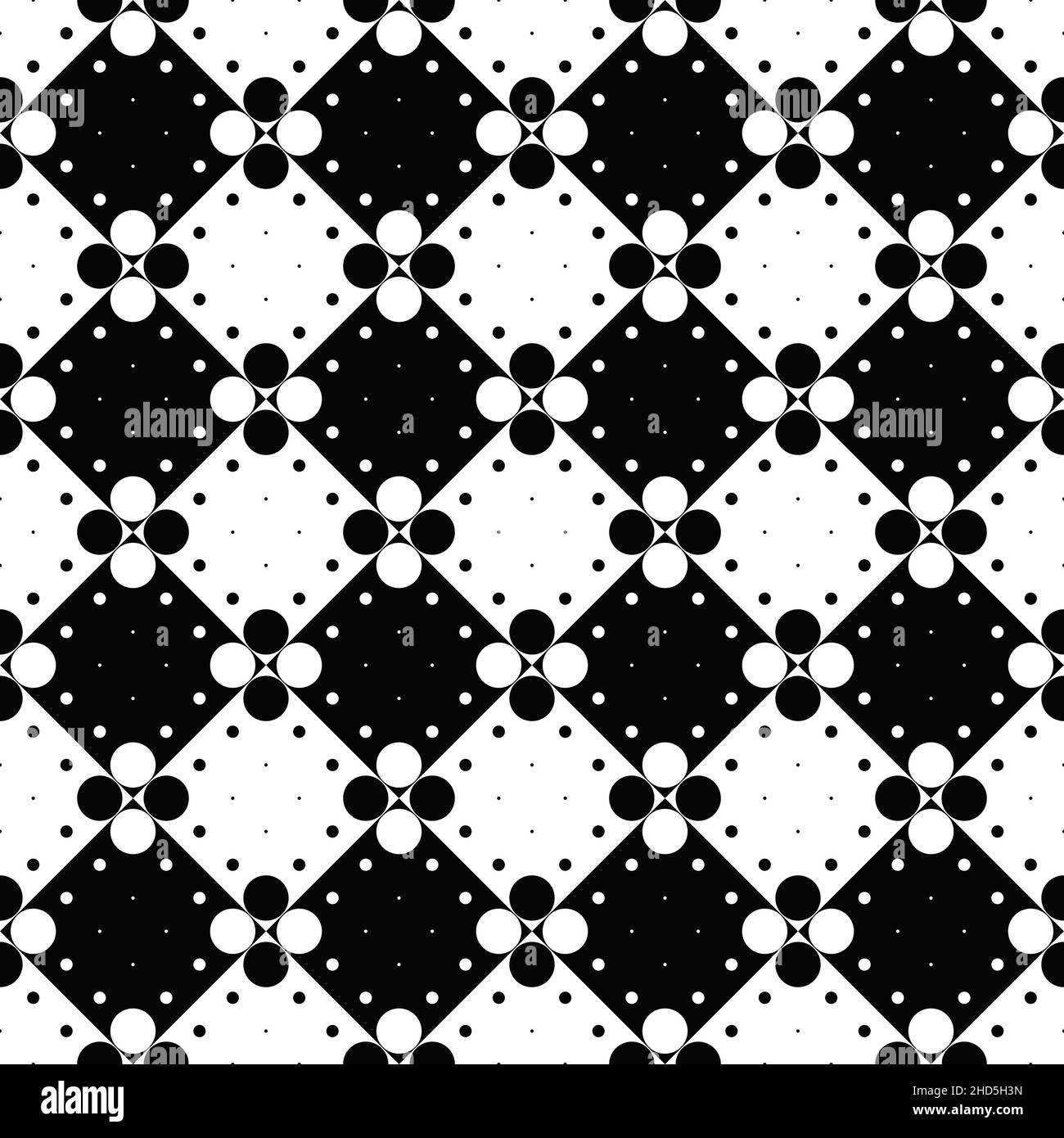 Black and white abstract geometrical dot pattern background Stock Vector