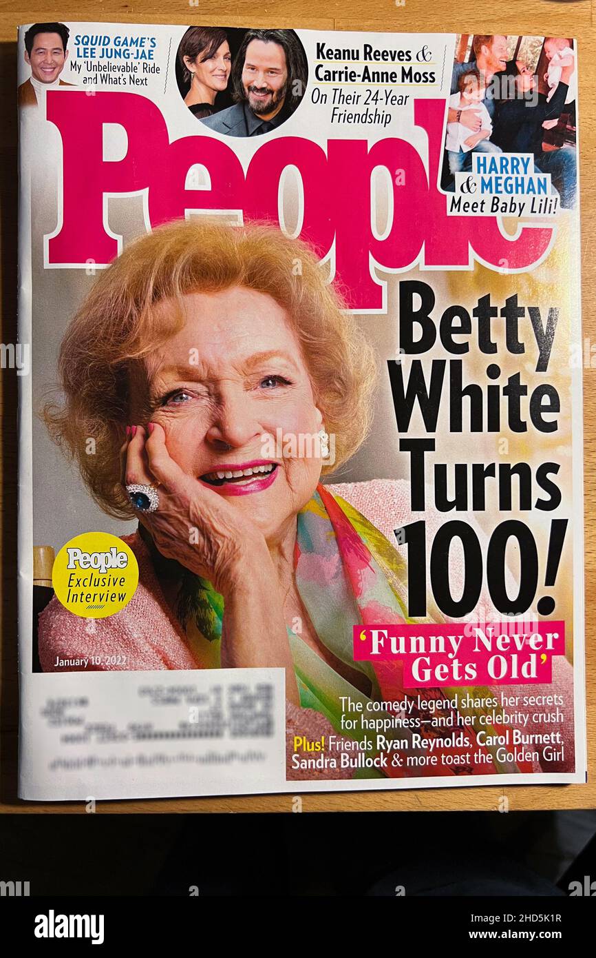 Betty White at 100 Commemorative Edition People Magazine January 2022 No label 