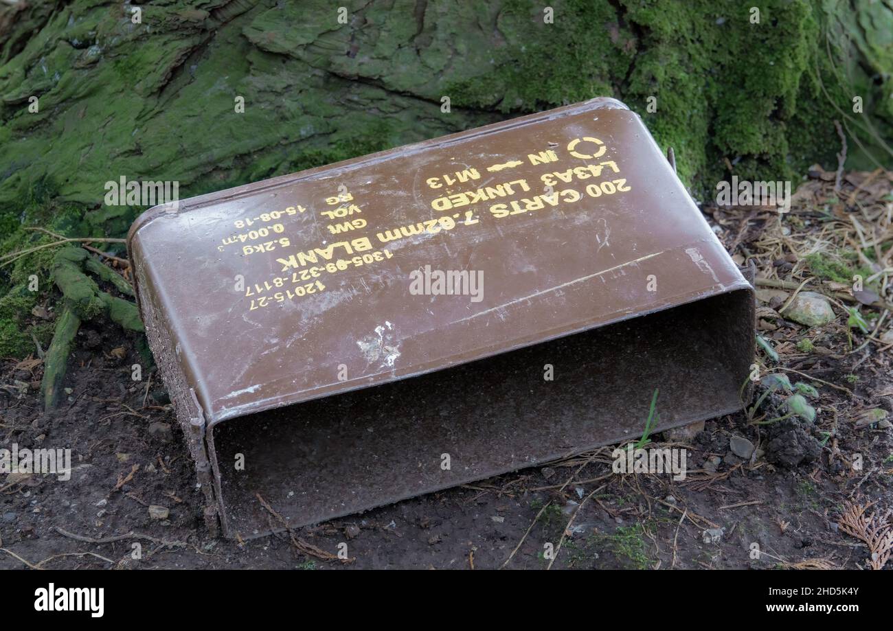 discarded british army empty 200 x 7.62mm Blank rounds ammunition metal ...