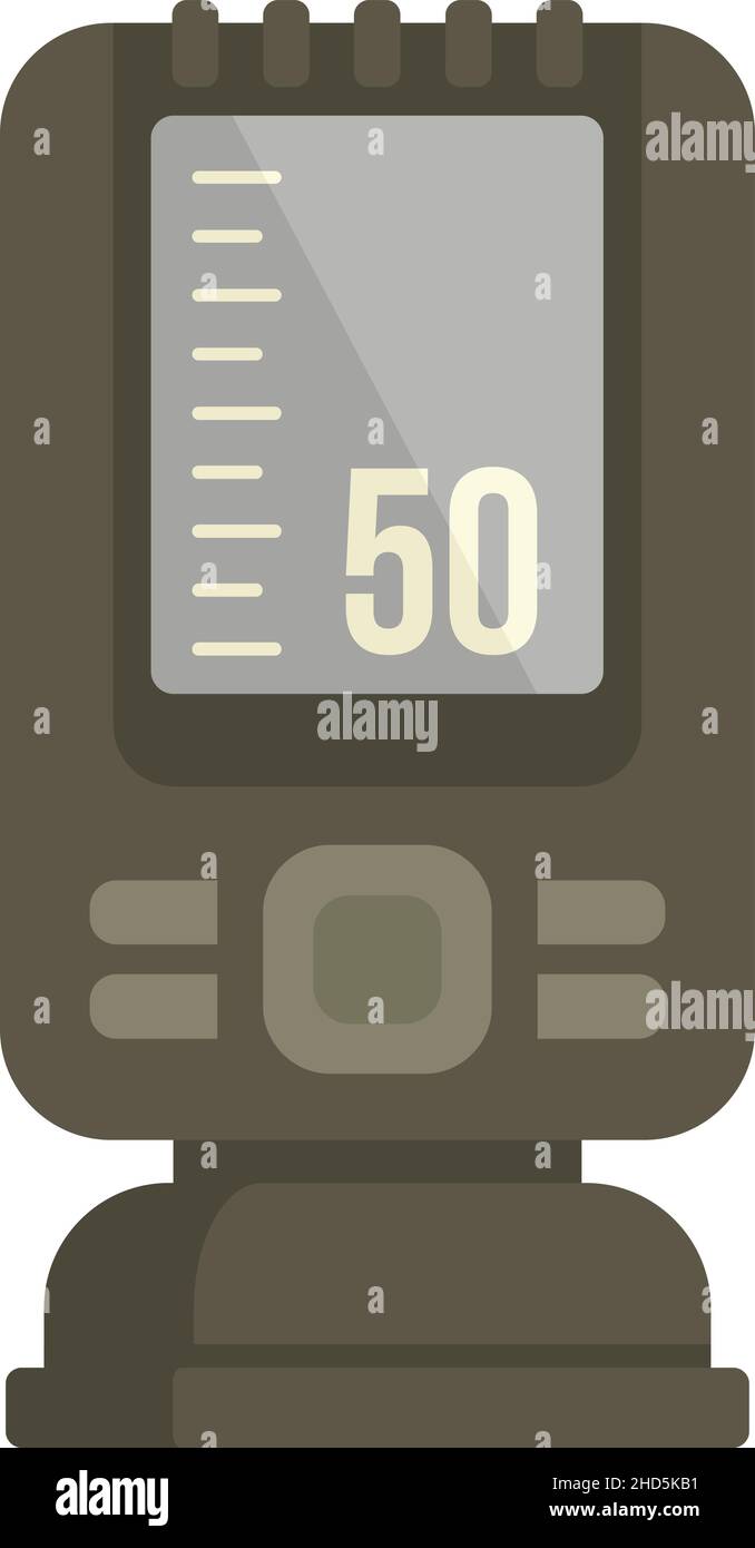 Echo sounder fish catch icon. Flat illustration of echo sounder fish catch vector icon isolated on white background Stock Vector
