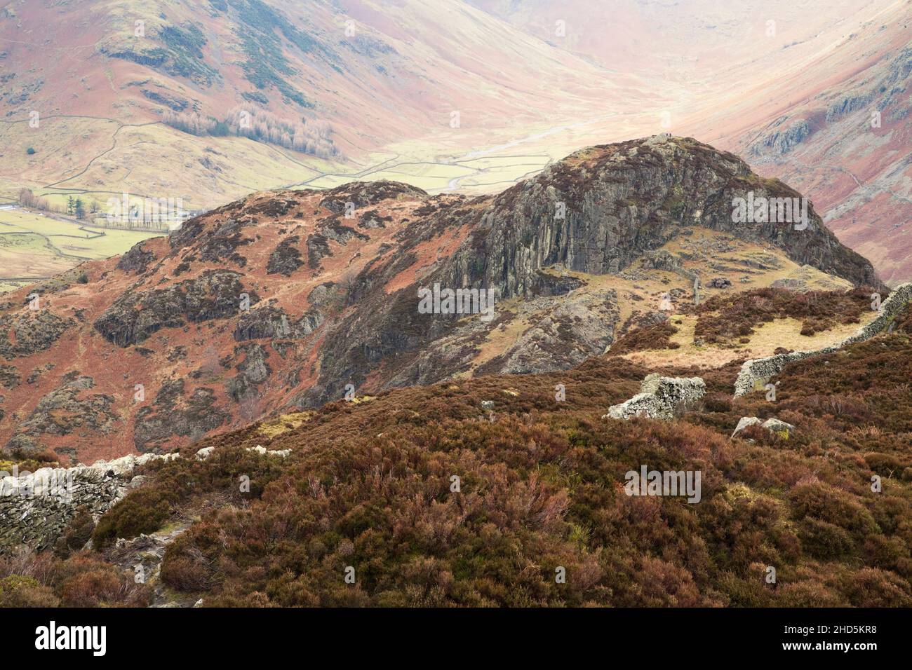 Side Pike and Mickleden, in Langdale in the Lake District National Park. Stock Photo