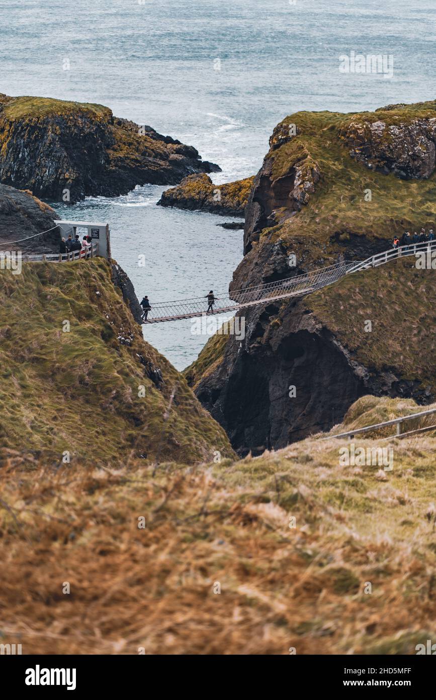 The National Trust Carrick-a-Rede Ballycastle UK Stock Photo