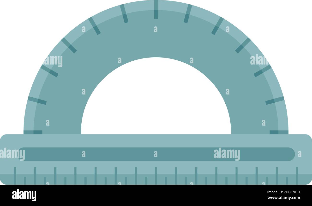 Protractor icon. Flat illustration of protractor vector icon isolated ...