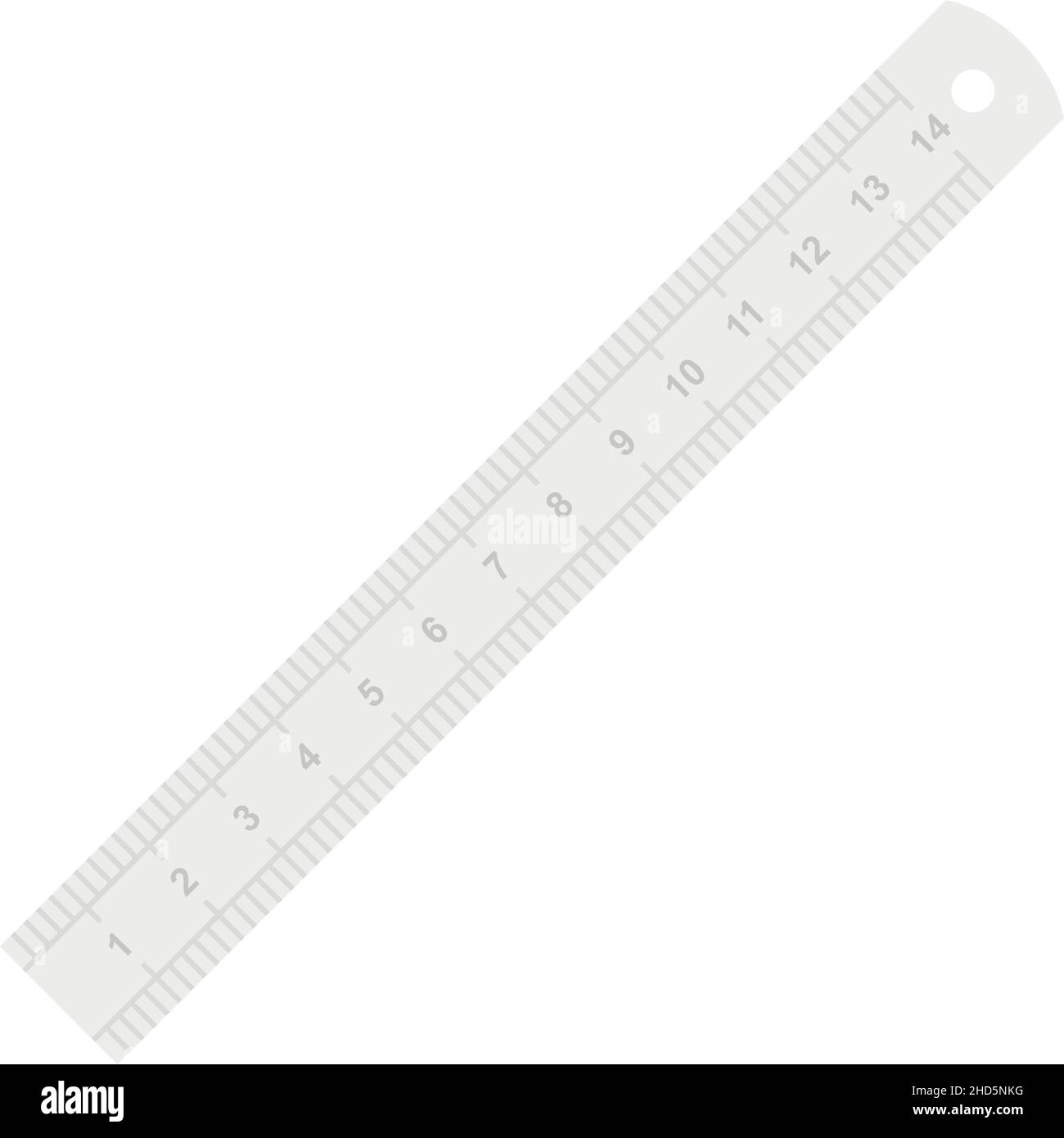 Metal ruler icon. Flat illustration of metal ruler vector icon isolated ...
