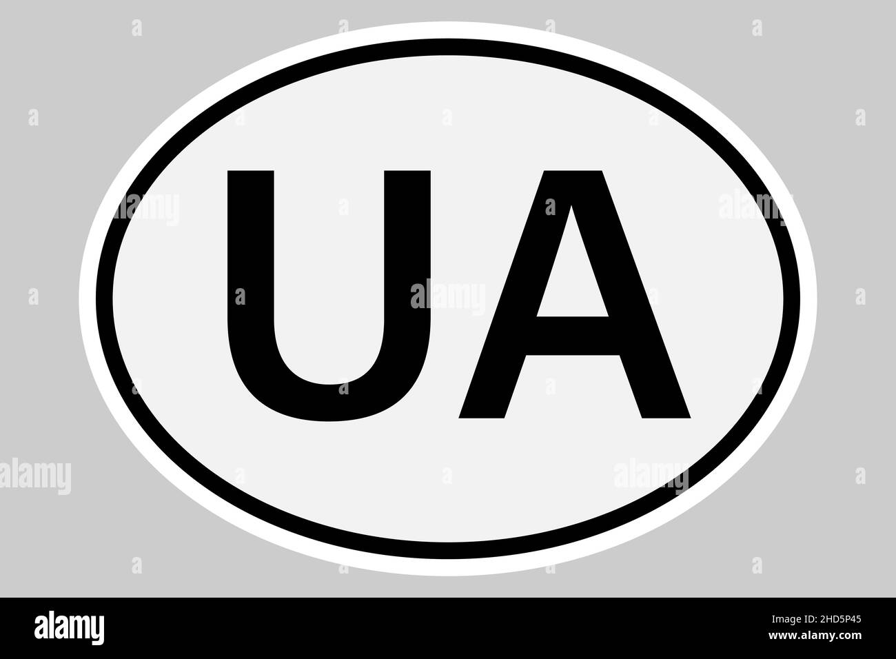 Ukraine international vehicle registration code Stock Vector