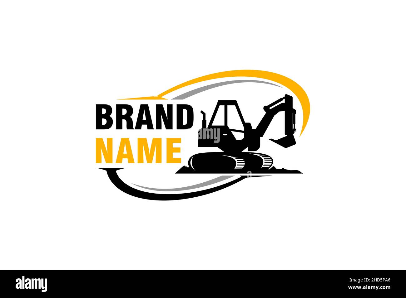 Excavator logo template vector. Heavy equipment logo vector for