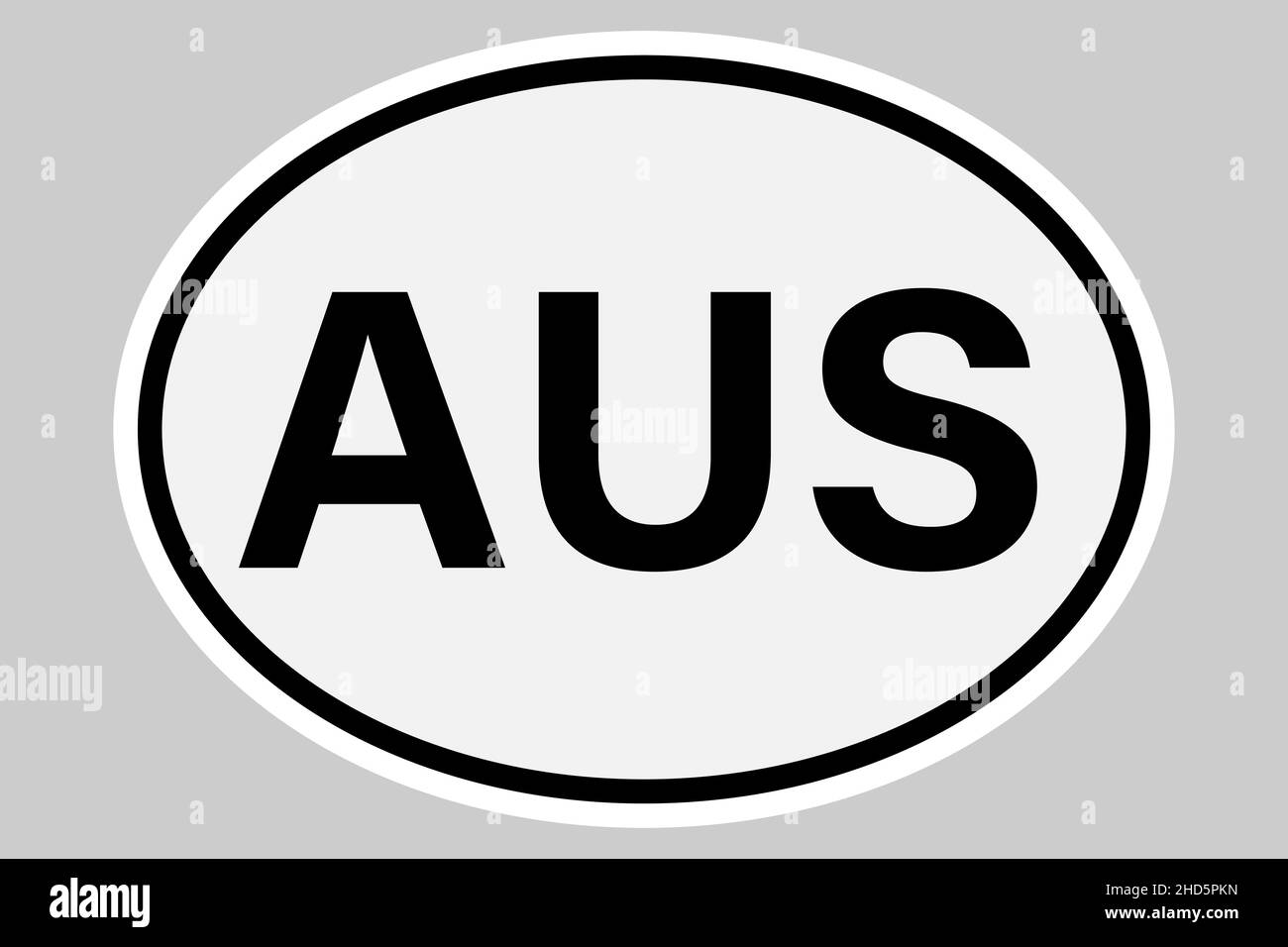 Australia international vehicle registration code Stock Vector