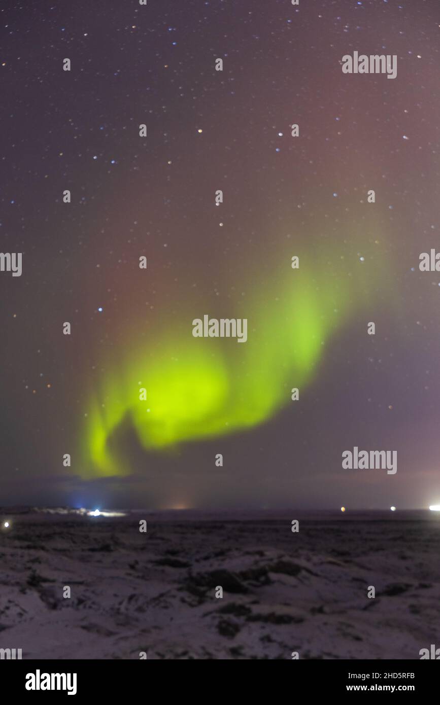 Northern Lights in Iceland Stock Photo Alamy