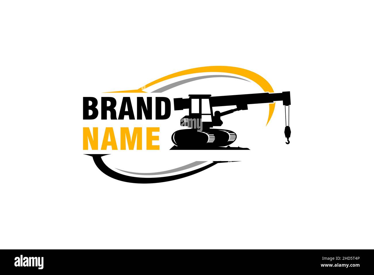 Crane logo template vector. Heavy equipment logo vector for construction company. Creative Crane