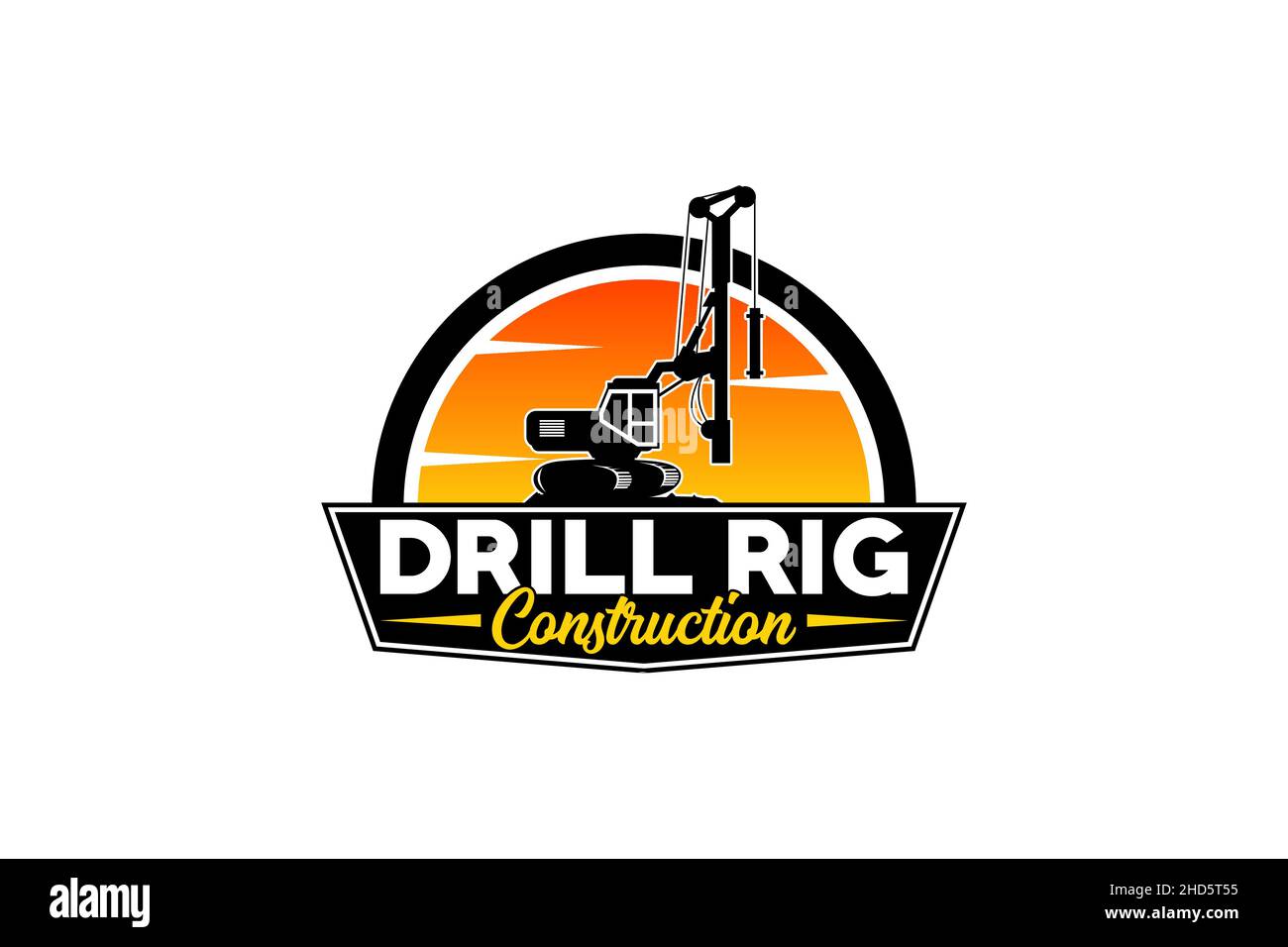Drill Rig logo template vector. Heavy equipment logo vector for ...