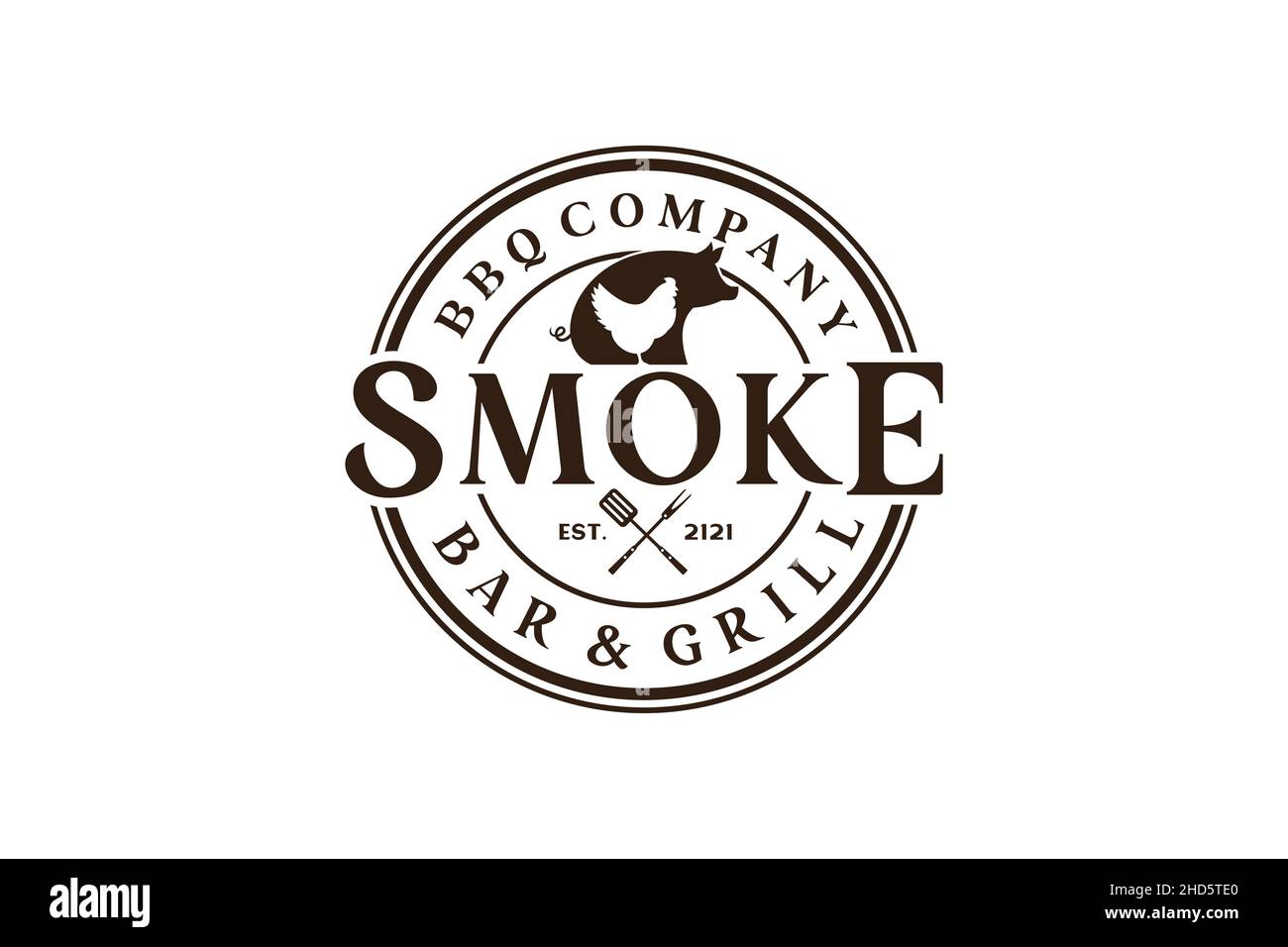 Vintage Retro Rustic BBQ Grill, Barbecue, Barbeque Label Stamp Logo ...