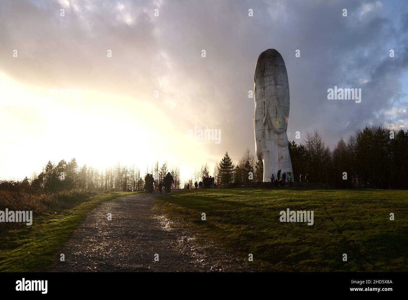 The Dream sculpture at Sutton Manor in St Helens Stock Photo Alamy