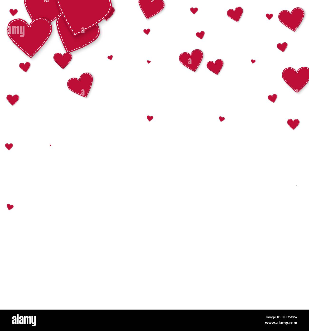 Red heart love confettis. Valentine's day falling rain valuable ...