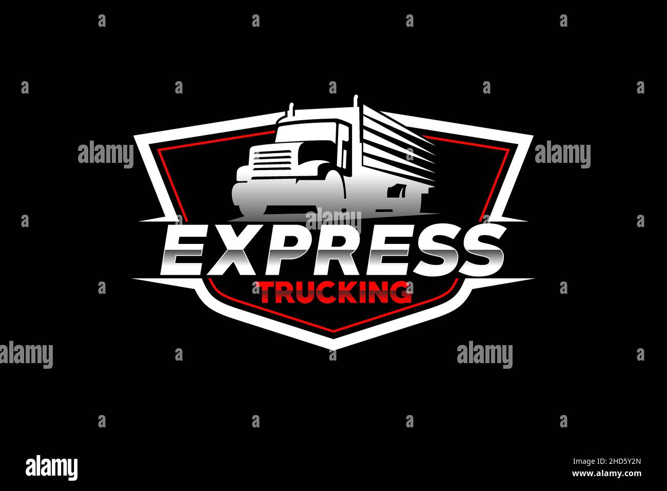Truck silhouette abstract logo template vector. suitable for cargo logo ...