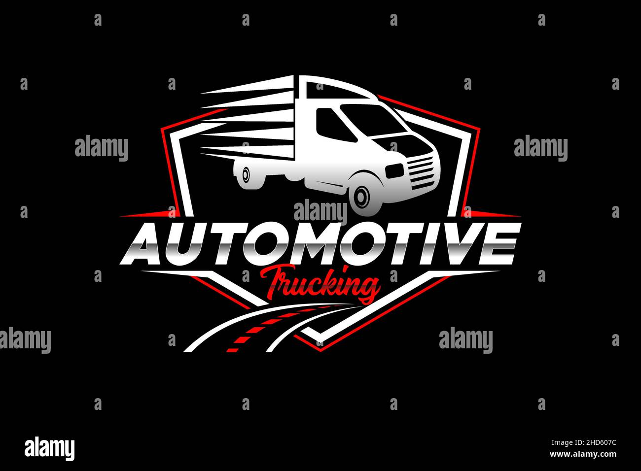 Truck silhouette abstract logo template vector. suitable for cargo logo ...