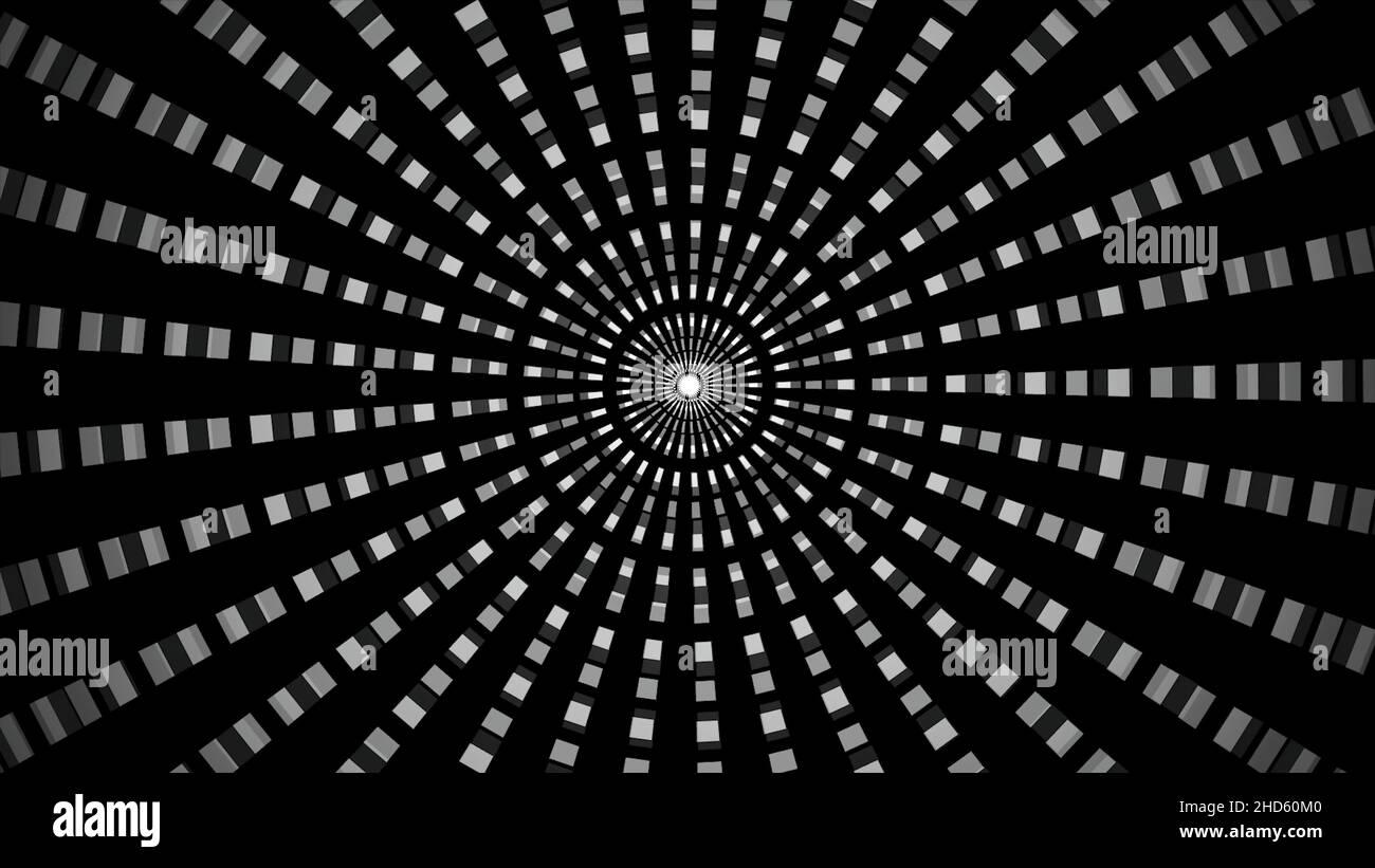 Background with concentric rings moving. Animation of radio wave, radar ...