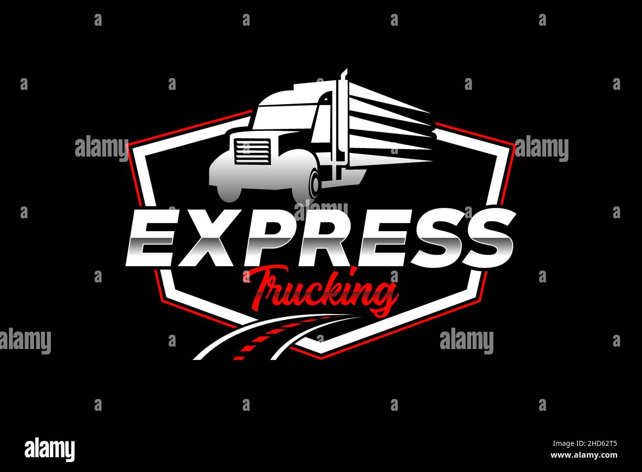 Truck silhouette abstract logo template vector. suitable for cargo logo ...