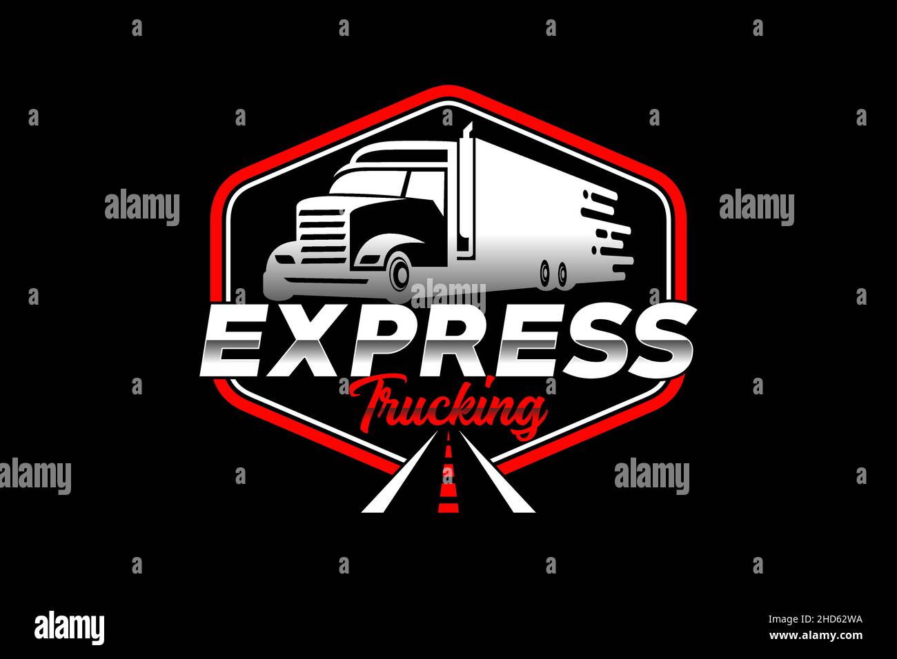 Truck silhouette abstract logo template vector. suitable for cargo logo ...