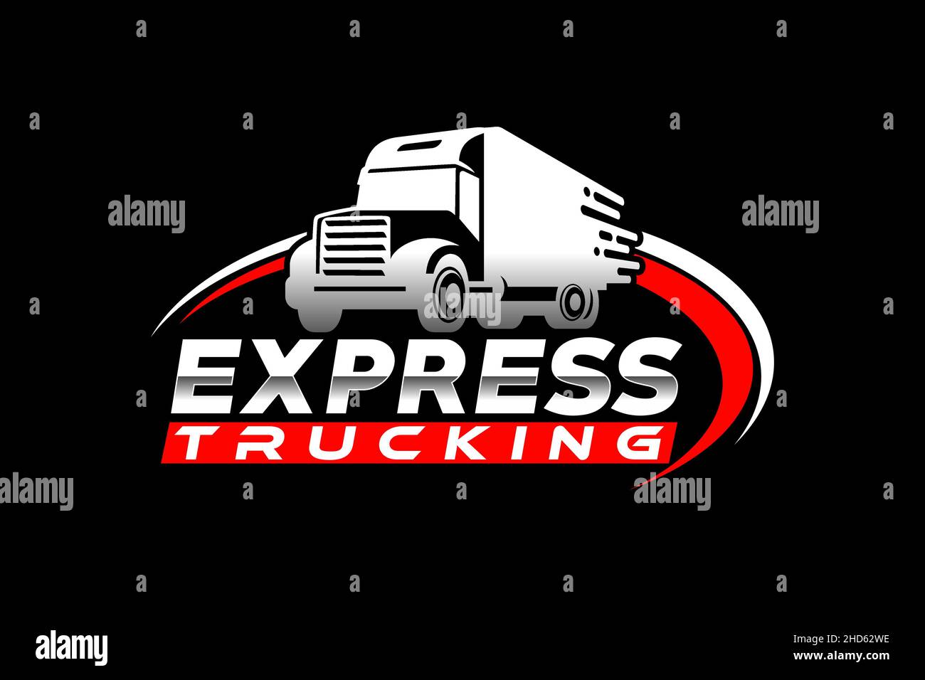 Truck silhouette abstract logo template vector. suitable for cargo logo ...
