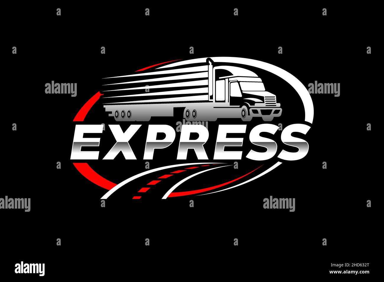 Truck silhouette abstract logo template vector. suitable for cargo logo ...