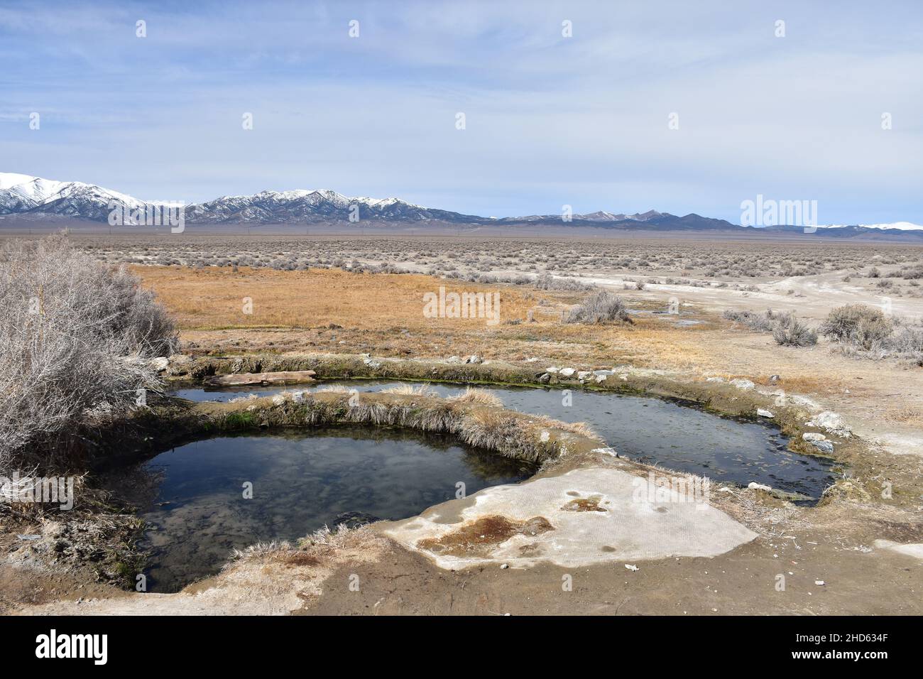 Spencer Hot Springs near Austin, Nevada, are set on the side of a